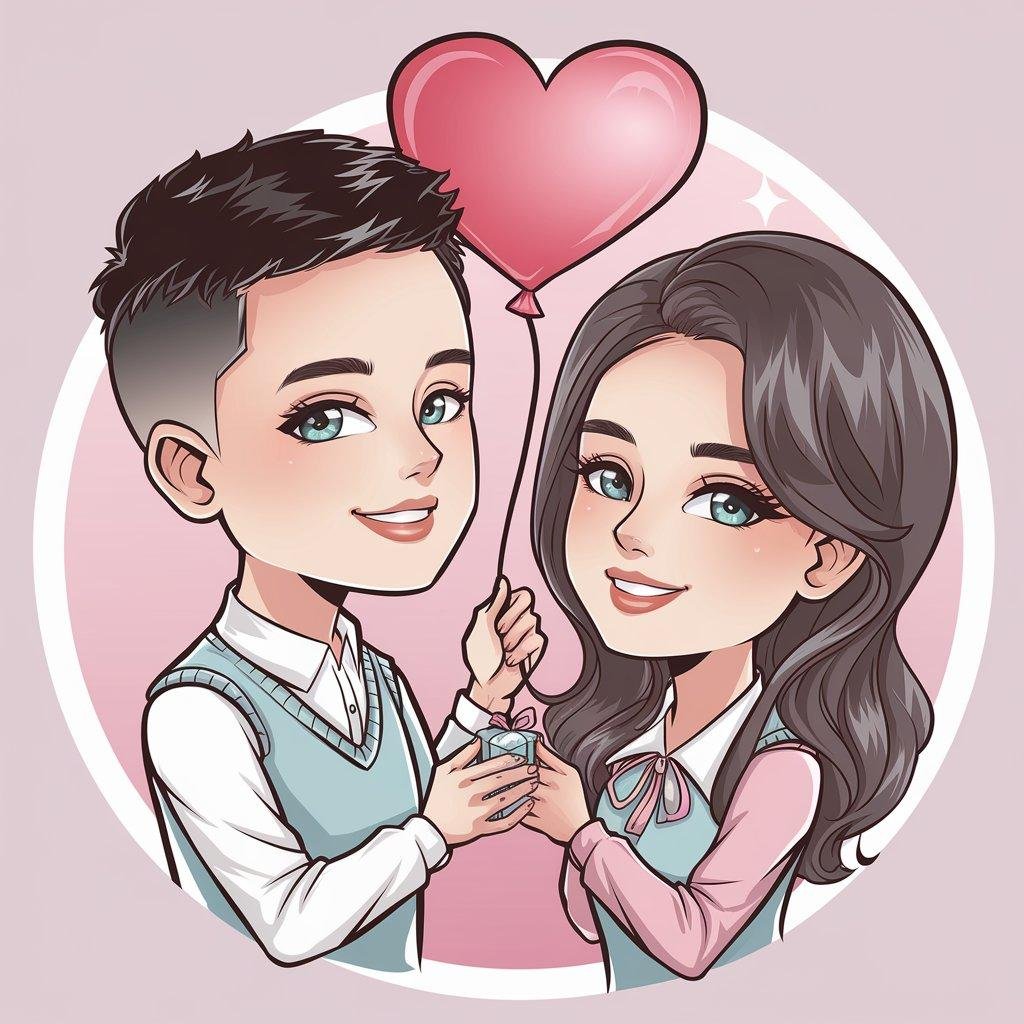 Matching Cute Cartoon Couple Profile Picture