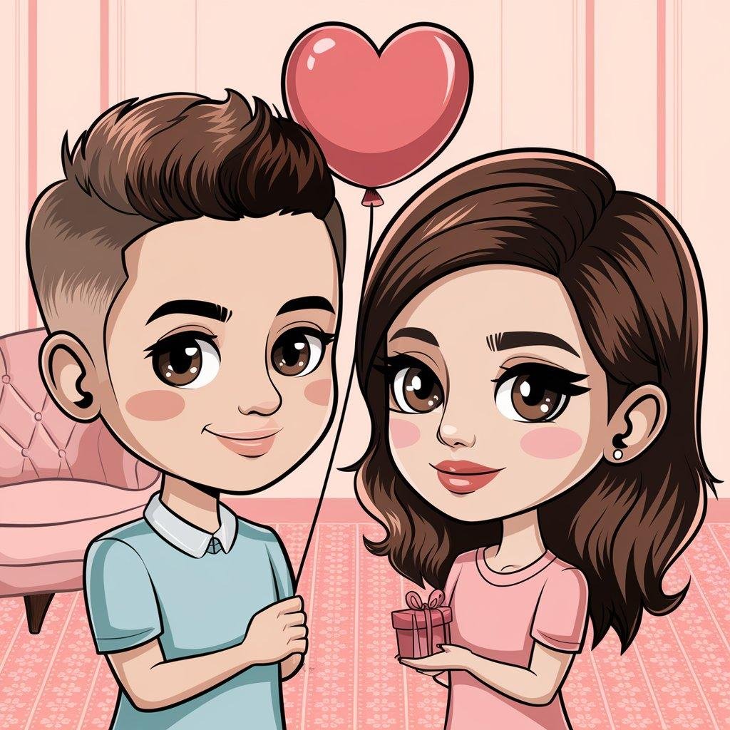 Matching Cute Cartoon Couple Profile Picture