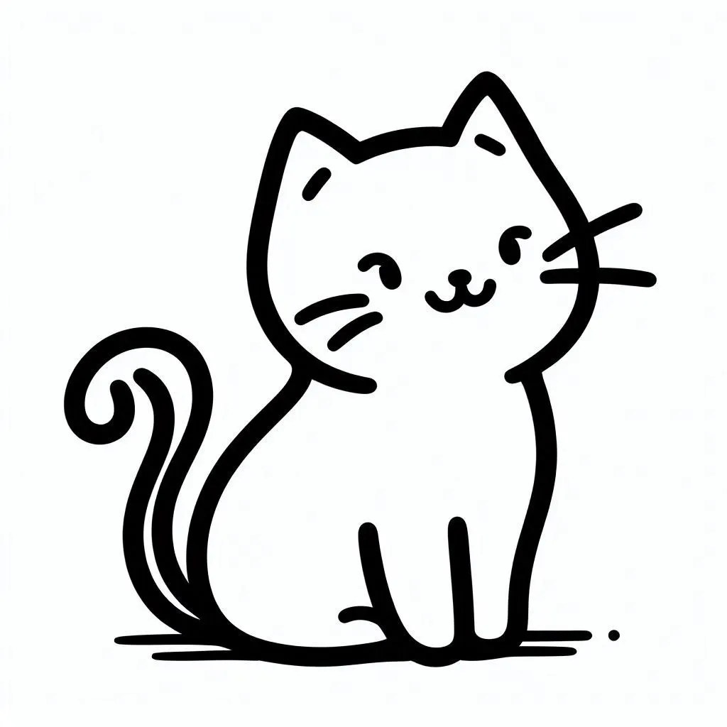 Whimsical hand-drawn cat doodle PFP with vibrant colors, expressive whiskers, and playful eyes – perfect for social media, gaming, or messaging apps.